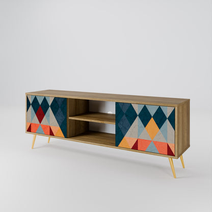 CRACKED ILLUSION Mueble de TV de 2 Puertas