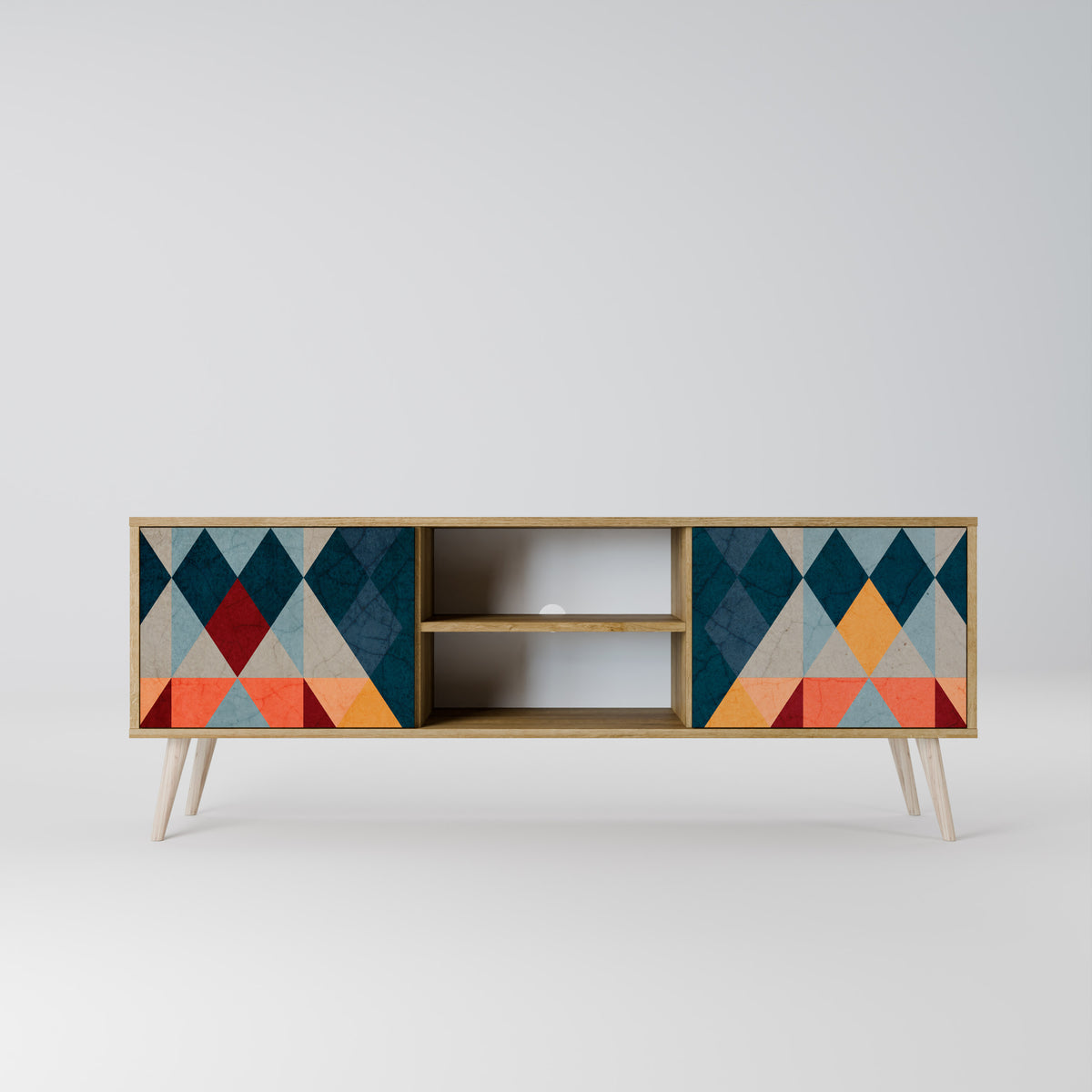 CRACKED ILLUSION Mueble de TV de 2 Puertas