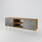 CONCRETE WALL Mueble de TV de 2 Puertas