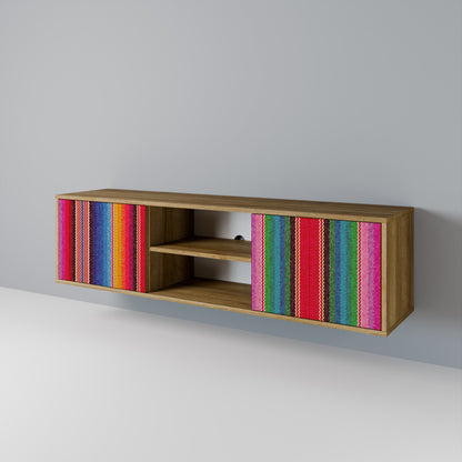 ETHNIC MEXICAN Mueble de TV de 2 Puertas