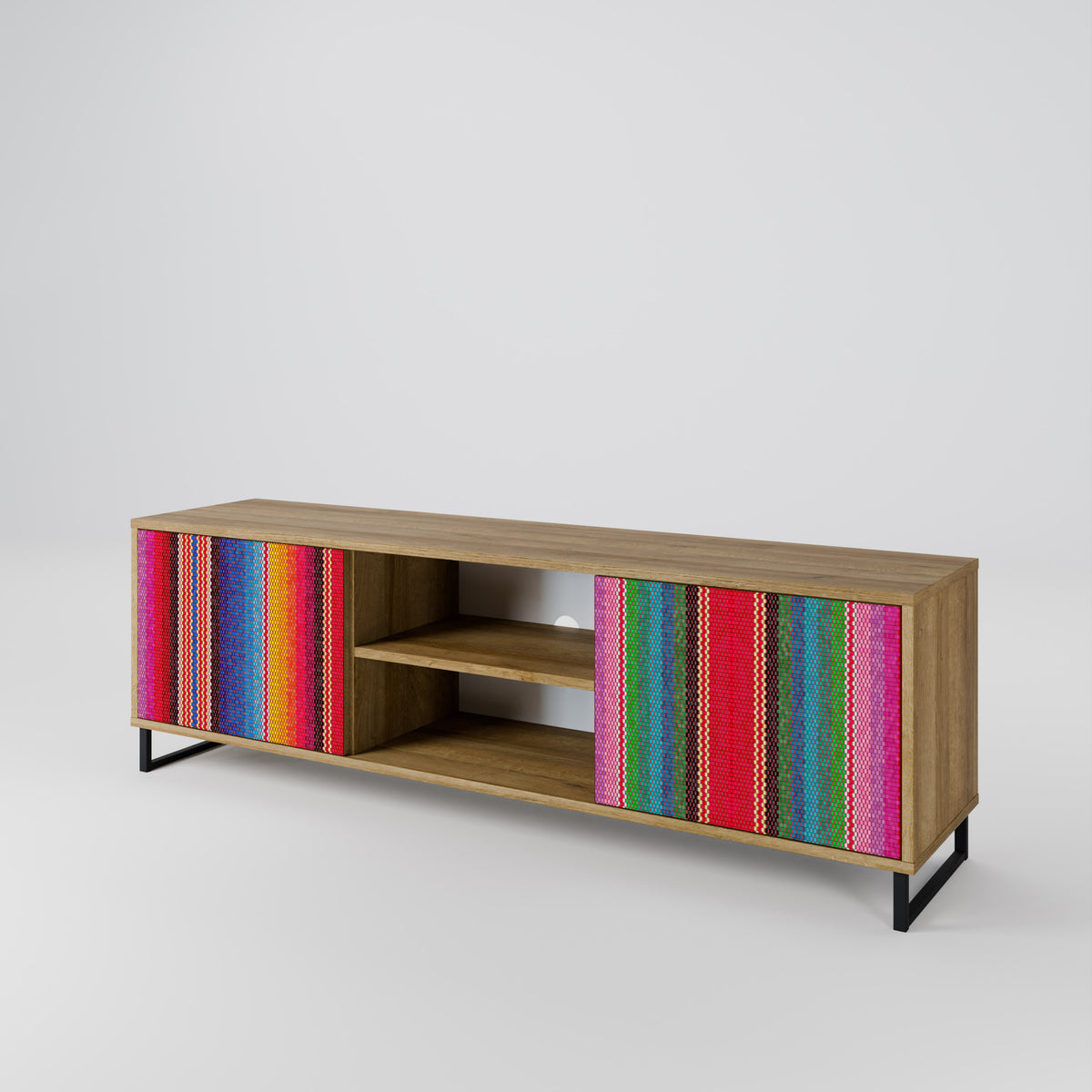 ETHNIC MEXICAN Mueble de TV de 2 Puertas