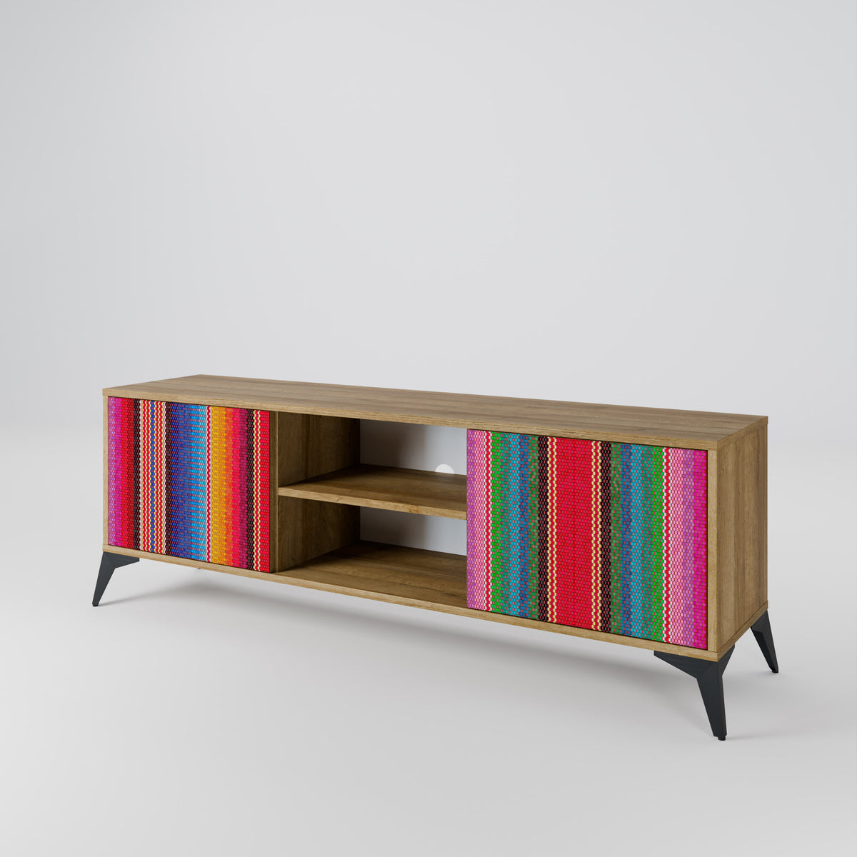 ETHNIC MEXICAN Mueble de TV de 2 Puertas