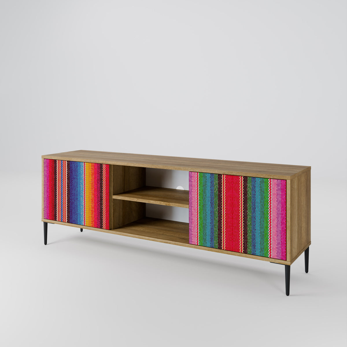 ETHNIC MEXICAN Mueble de TV de 2 Puertas