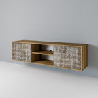 SLIGHTLY BLURRED Mueble de TV de 2 Puertas en Efecto Roble