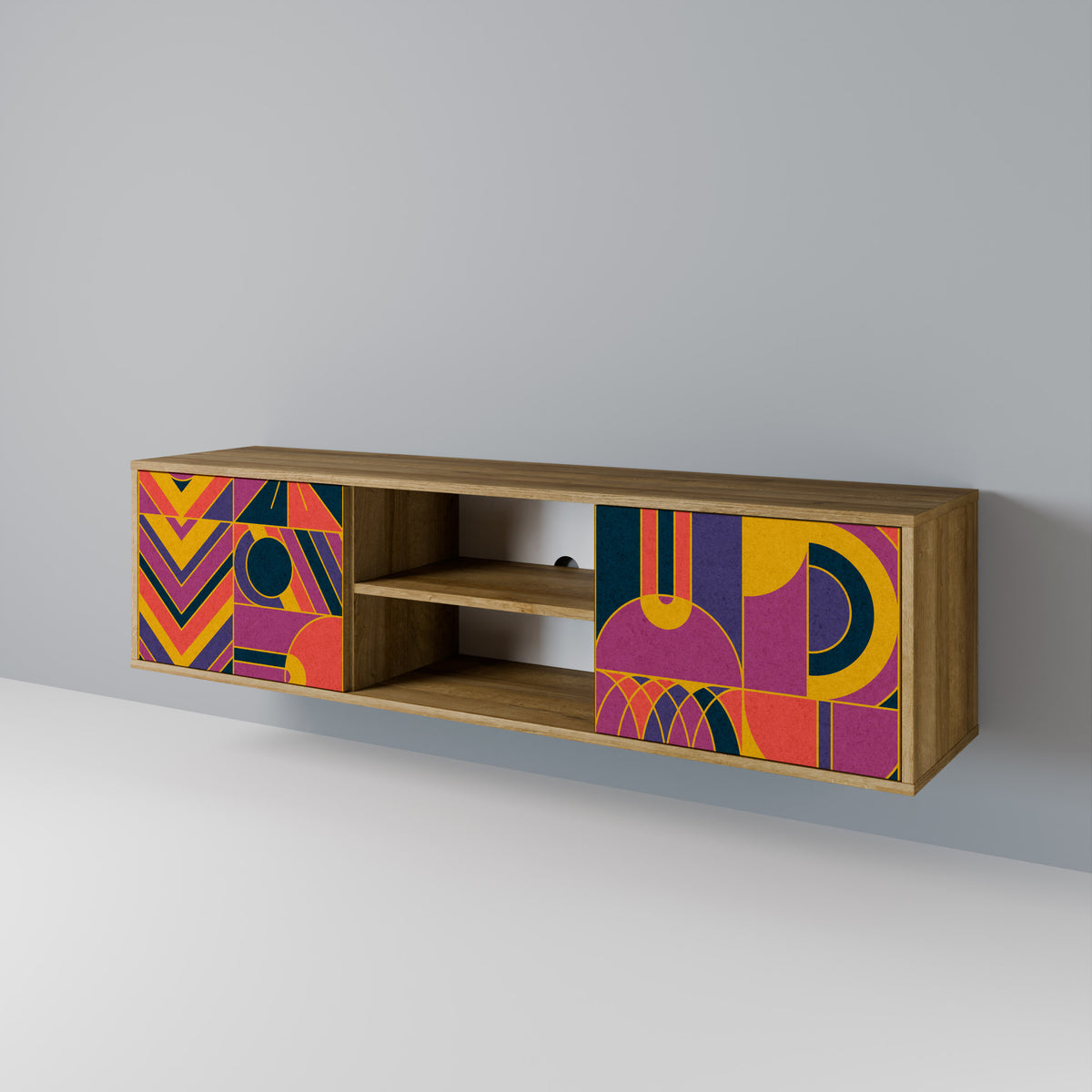 ELECTRIC PATTERNS Mueble de TV de 2 Puertas