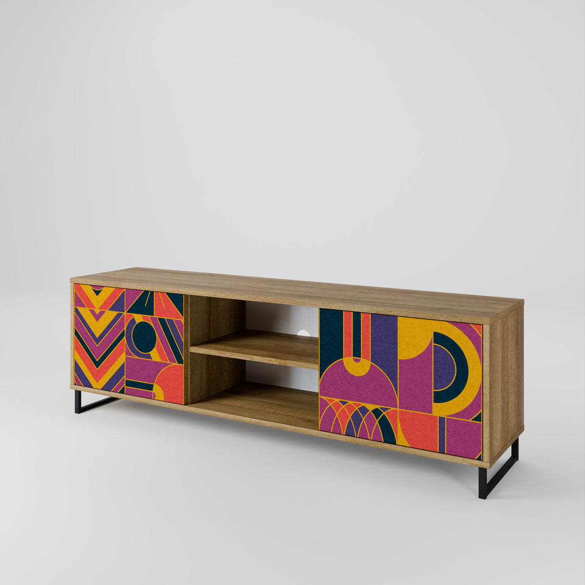 ELECTRIC PATTERNS Mueble de TV de 2 Puertas