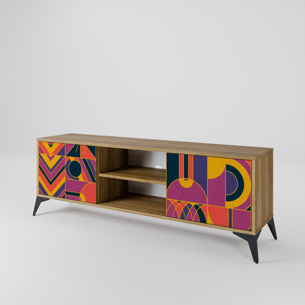 ELECTRIC PATTERNS Mueble de TV de 2 Puertas