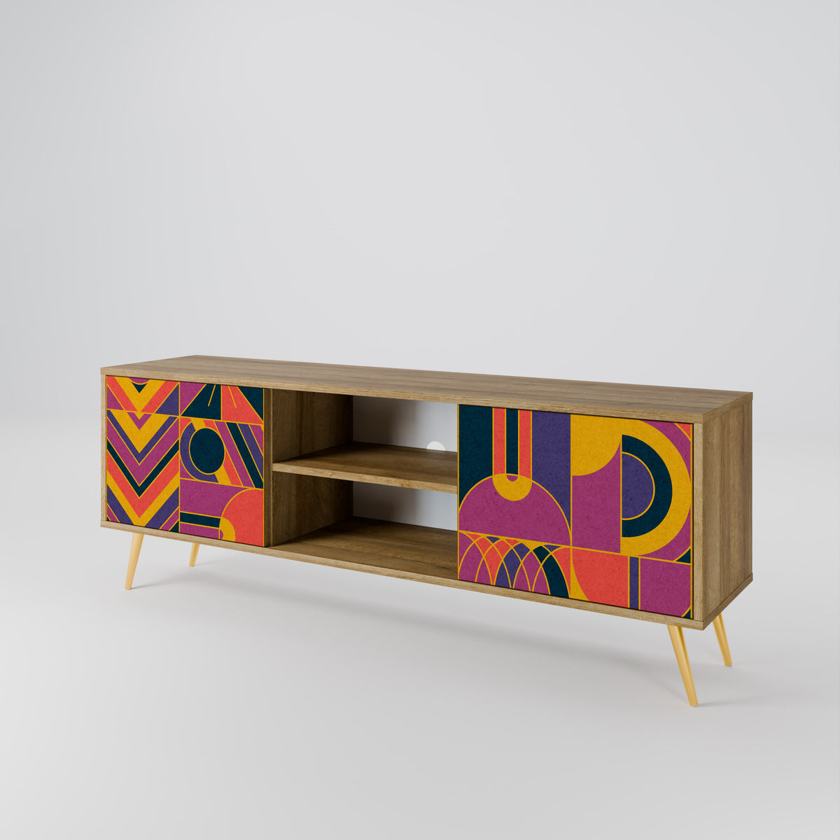 ELECTRIC PATTERNS Mueble de TV de 2 Puertas