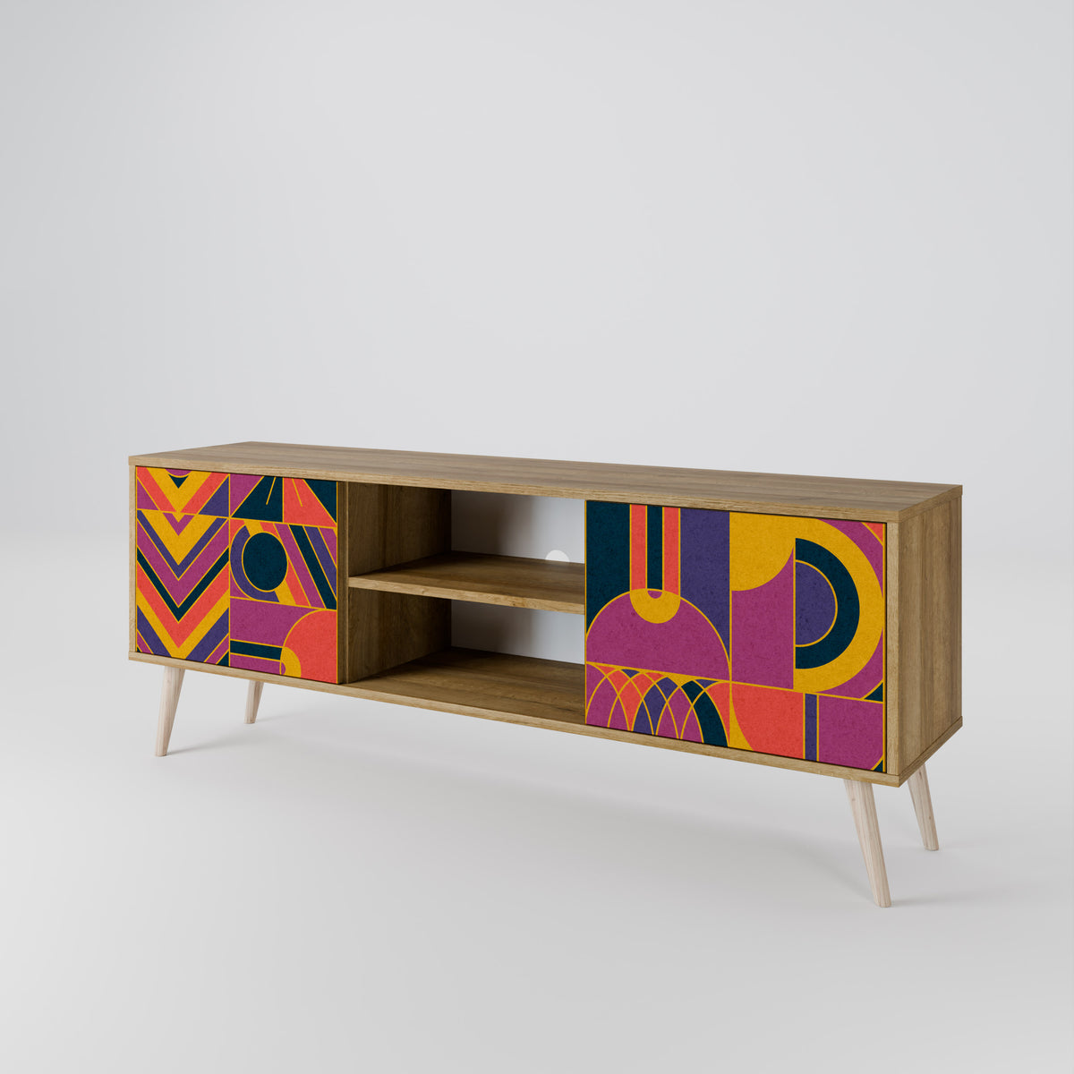 ELECTRIC PATTERNS Mueble de TV de 2 Puertas