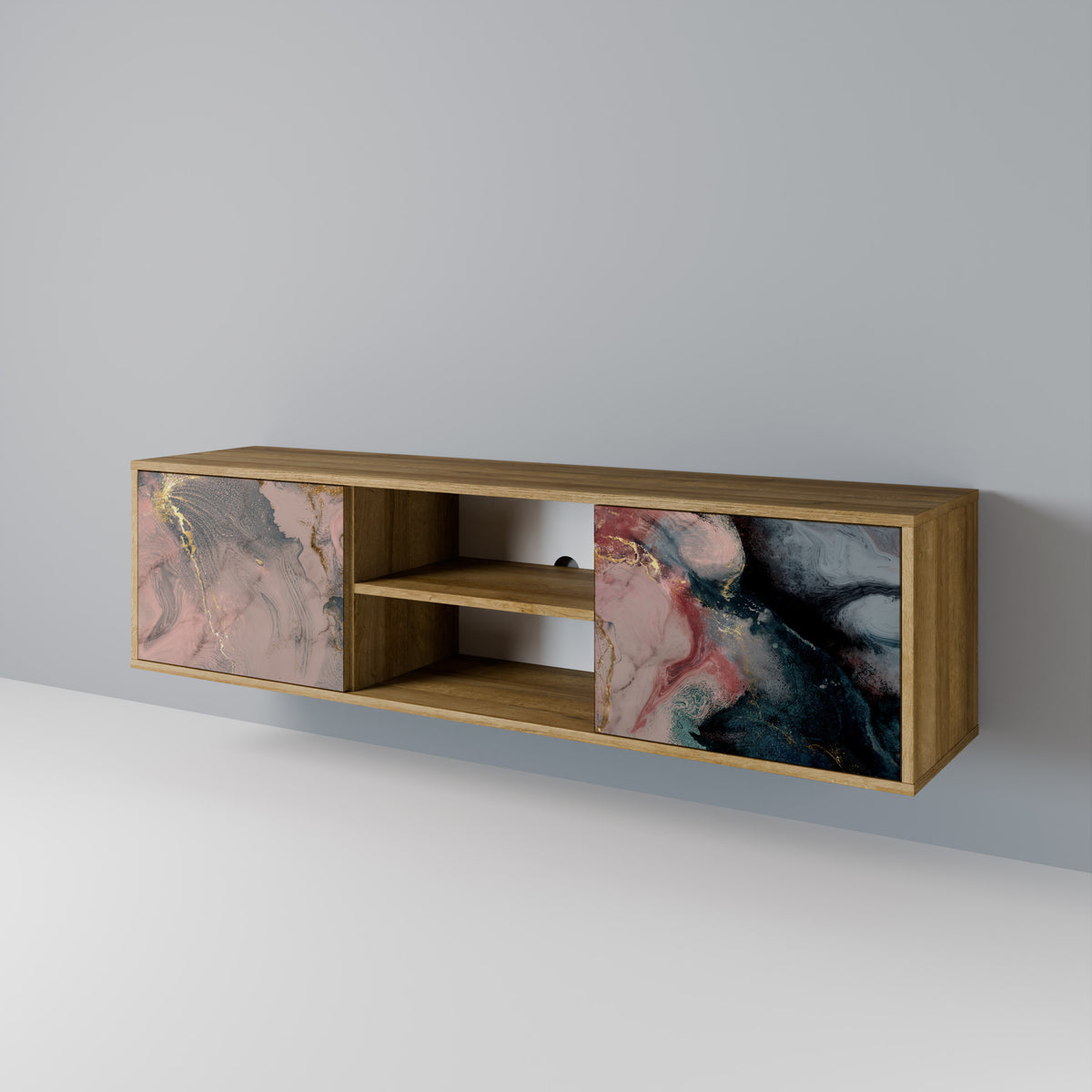GILDED SWIRLS Mueble de TV de 2 Puertas