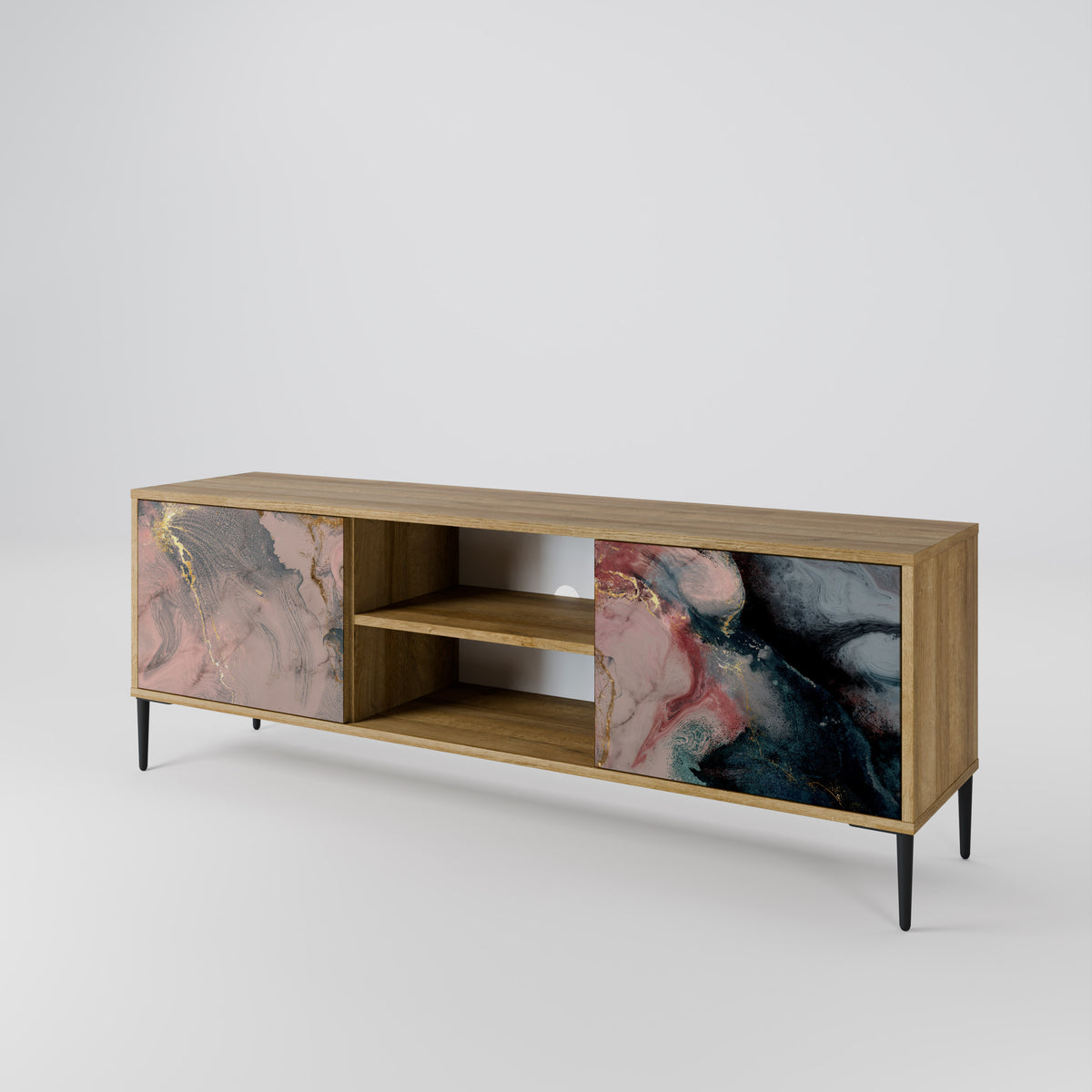 GILDED SWIRLS Mueble de TV de 2 Puertas