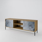 MUTED ARC 2-Door TV Stand in Oak Effect