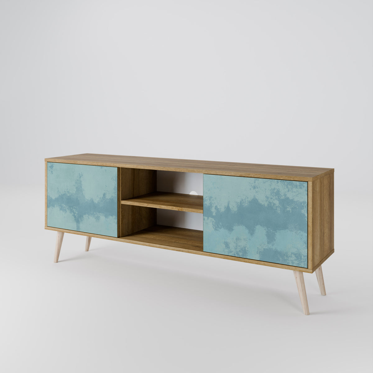 SKY WASH Mueble de TV de 2 Puertas