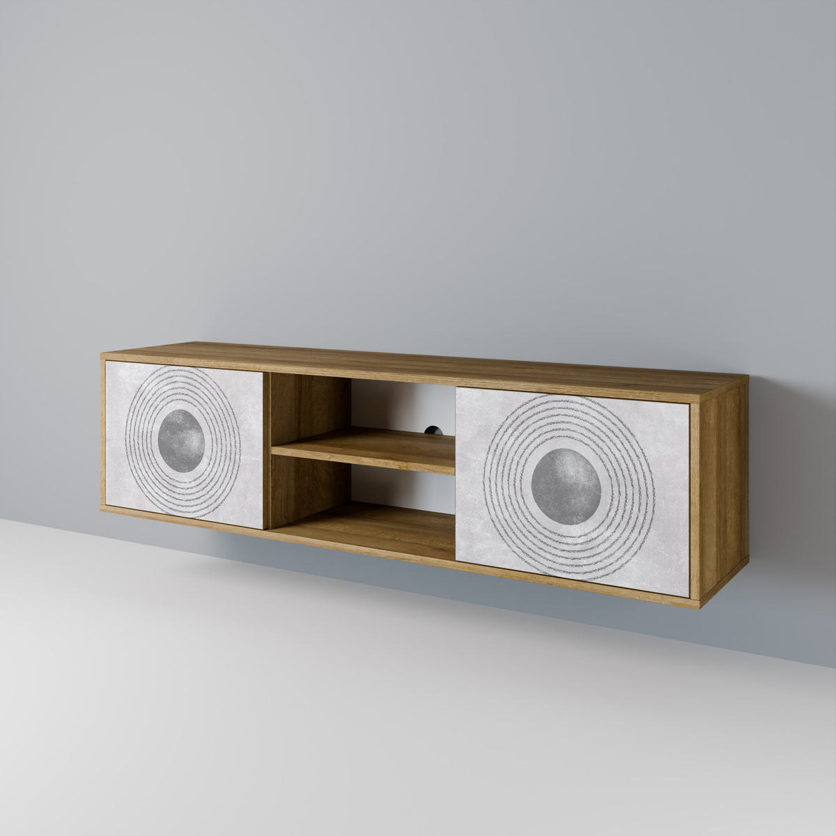 SOLID CIRCLES Mueble de TV de 2 Puertas