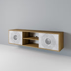 SOLID CIRCLES 2-Door TV Stand in Oak Effect