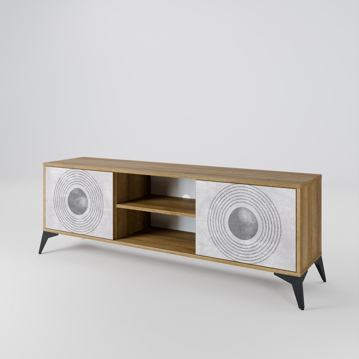 SOLID CIRCLES Mueble de TV de 2 Puertas