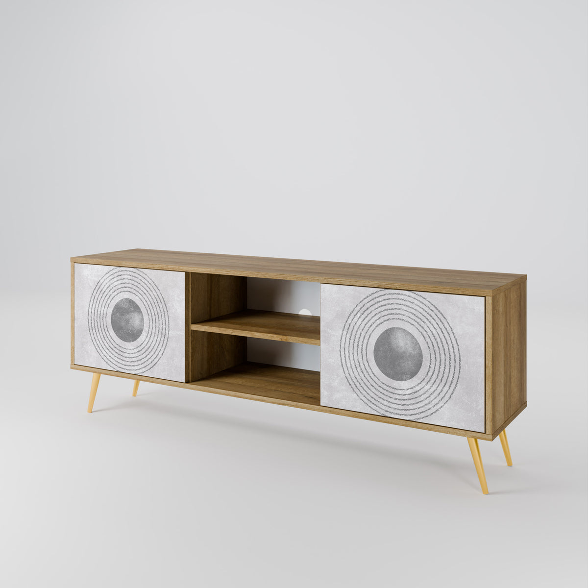SOLID CIRCLES Mueble de TV de 2 Puertas