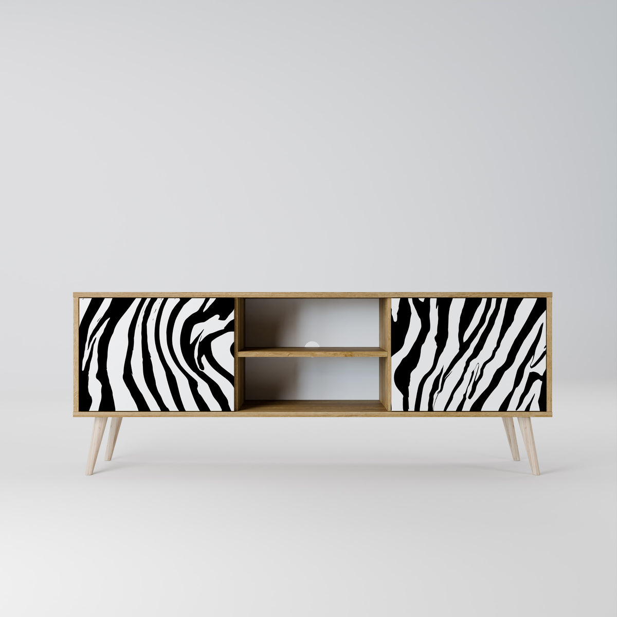 SPLENDID ZEBRA Mueble de TV de 2 Puertas