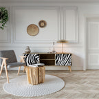 SPLENDID ZEBRA Mueble de TV de 2 Puertas en Efecto Roble