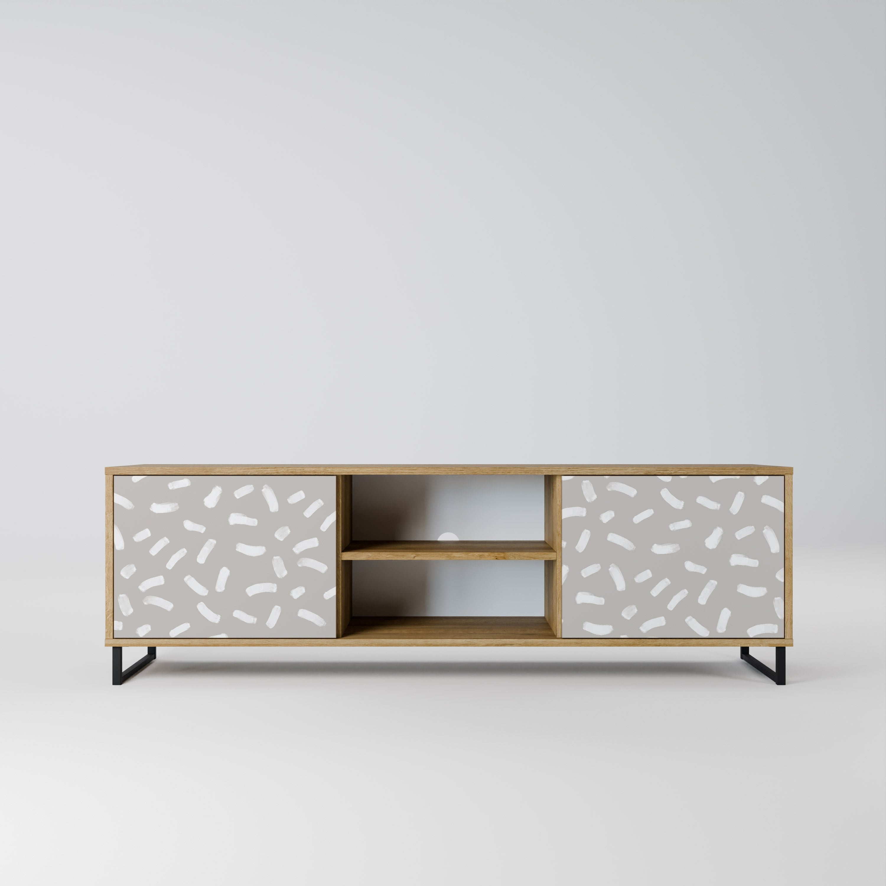 PASSING SECONDS 2-Door TV Stand in Oak Effect