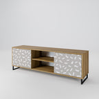PASSING SECONDS Mueble de TV de 2 Puertas en Efecto Roble