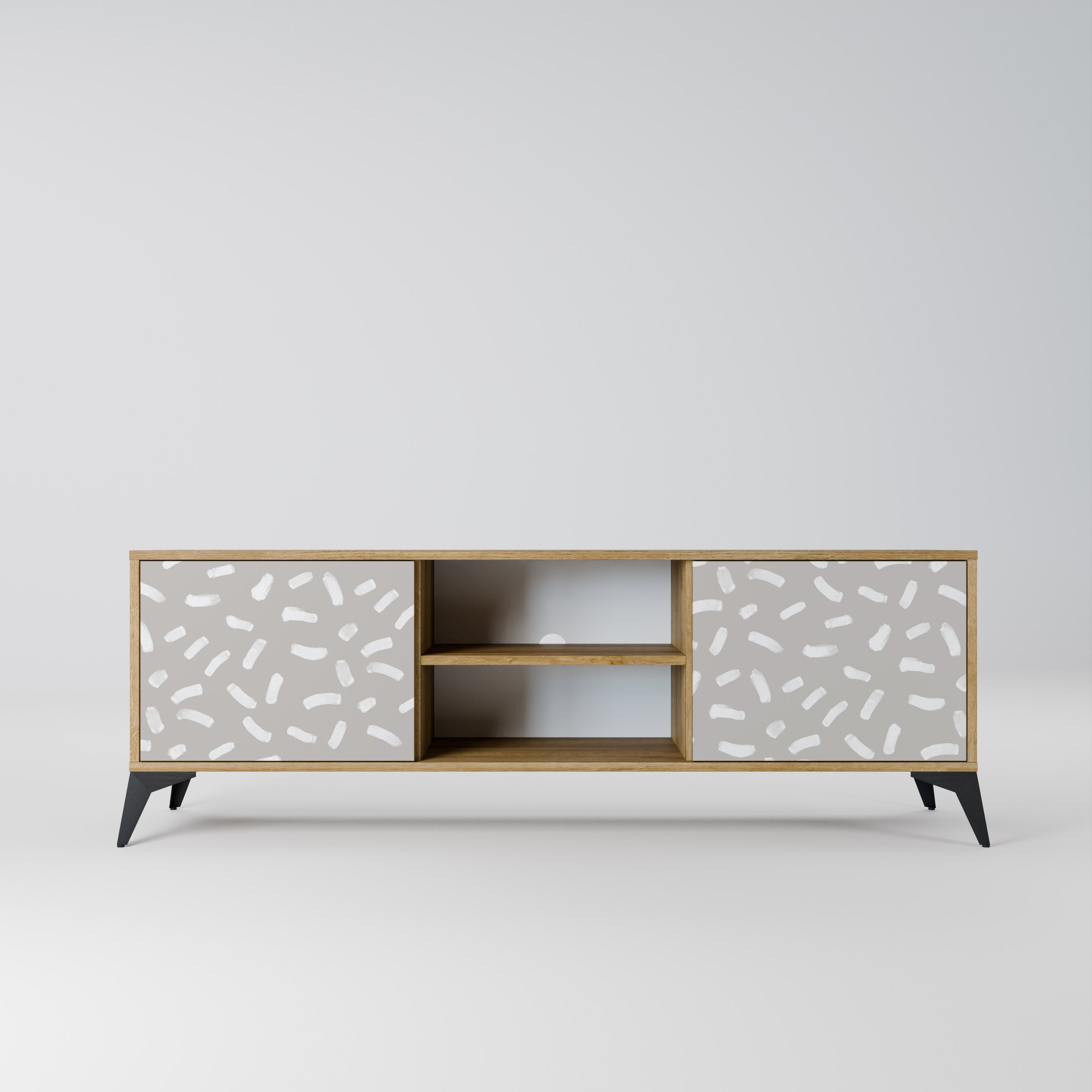 PASSING SECONDS 2-Door TV Stand in Oak Effect