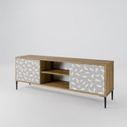 PASSING SECONDS Mueble de TV de 2 Puertas en Efecto Roble