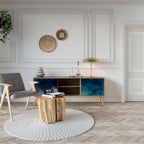 CELESTIAL FALL Mueble de TV de 2 Puertas en Efecto Roble