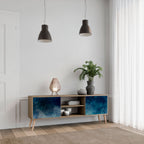 CELESTIAL FALL Mueble de TV de 2 Puertas en Efecto Roble