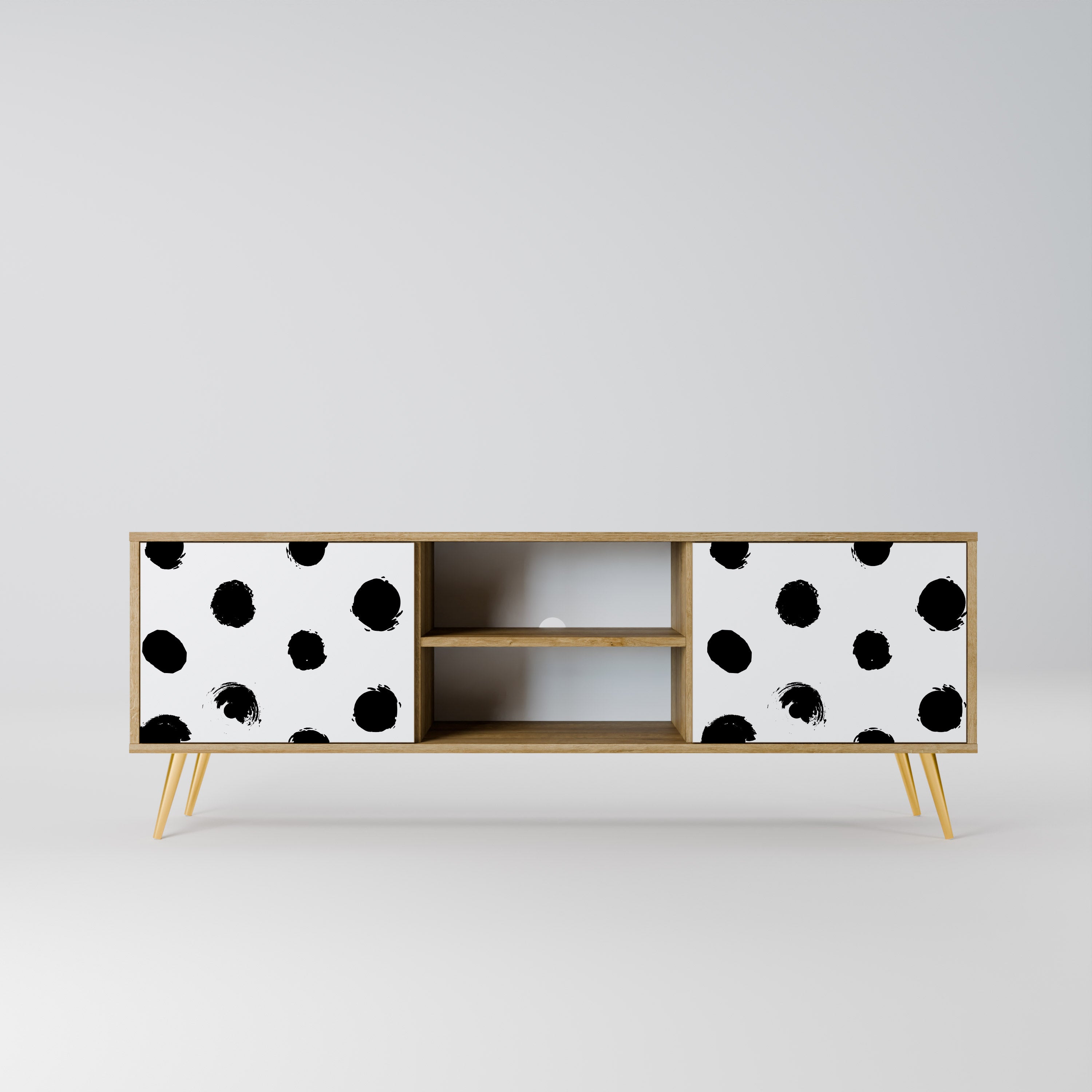 SLIPPING MINUTES 2-Door TV Stand in Oak Effect