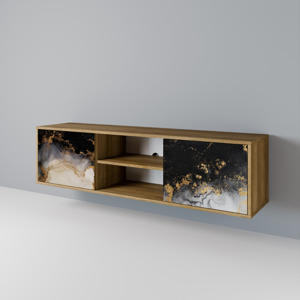 MARBLE OF TOMMORROW Mueble de TV de 2 Puertas