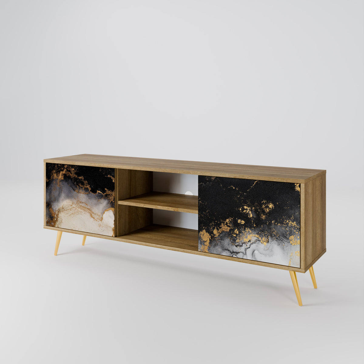 MARBLE OF TOMMORROW Mueble de TV de 2 Puertas