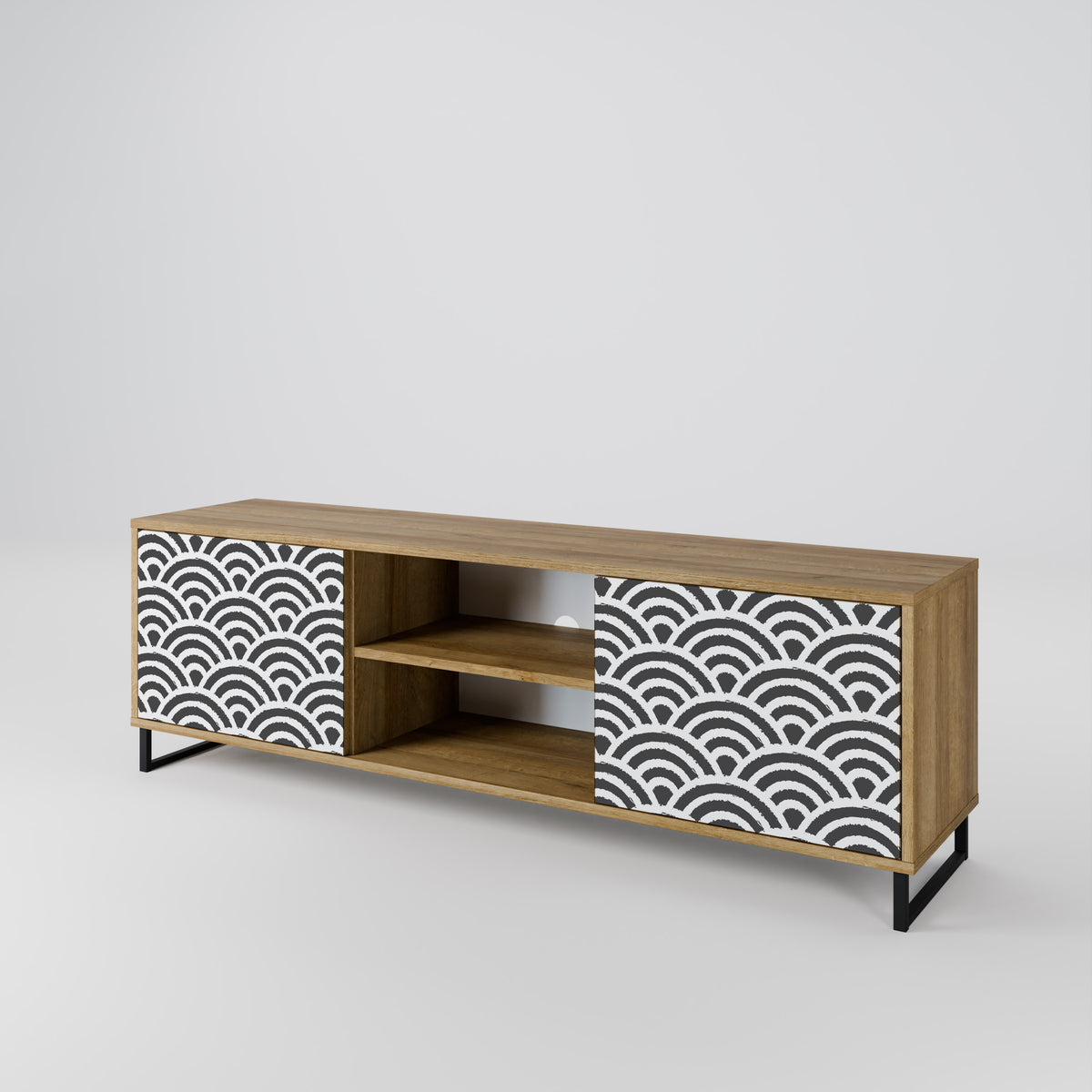 GLOOMY HOST Mueble de TV de 2 Puertas