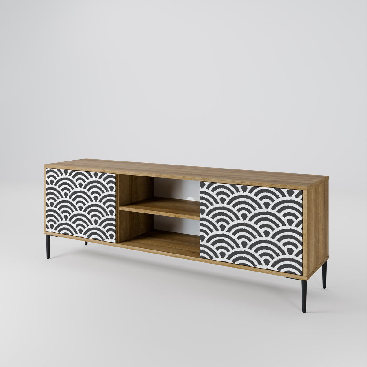 GLOOMY HOST Mueble de TV de 2 Puertas