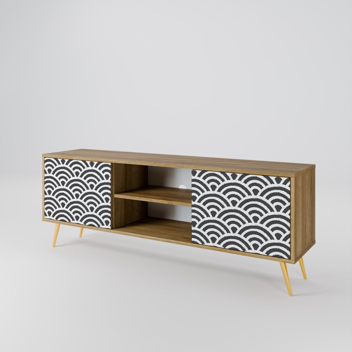 GLOOMY HOST Mueble de TV de 2 Puertas