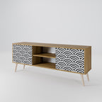 GLOOMY HOST Mueble de TV de 2 Puertas