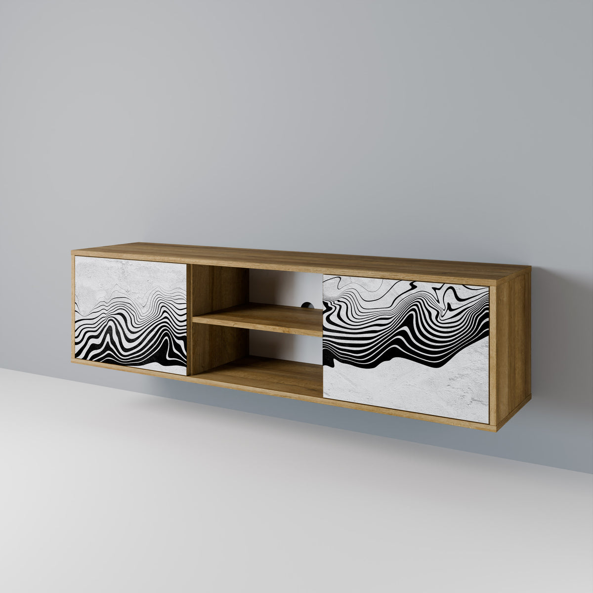 MONOCHROME MIRAGE Mueble de TV de 2 Puertas
