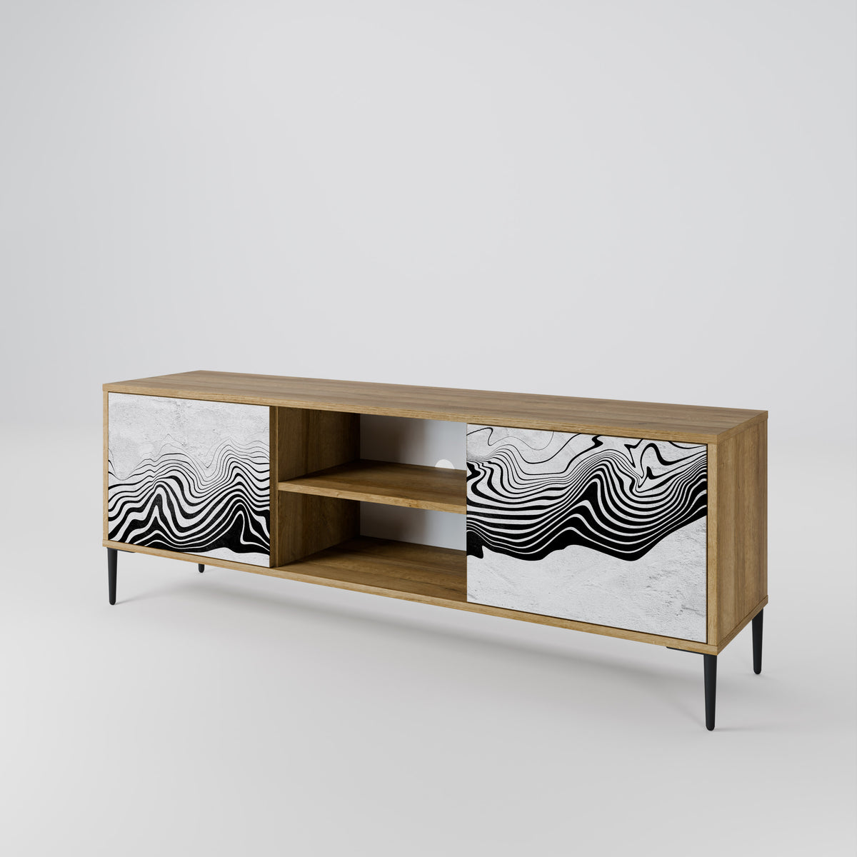 MONOCHROME MIRAGE Mueble de TV de 2 Puertas
