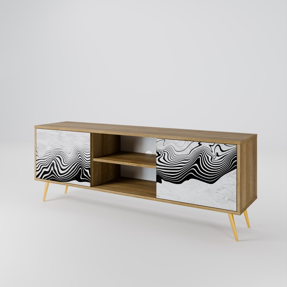 MONOCHROME MIRAGE Mueble de TV de 2 Puertas