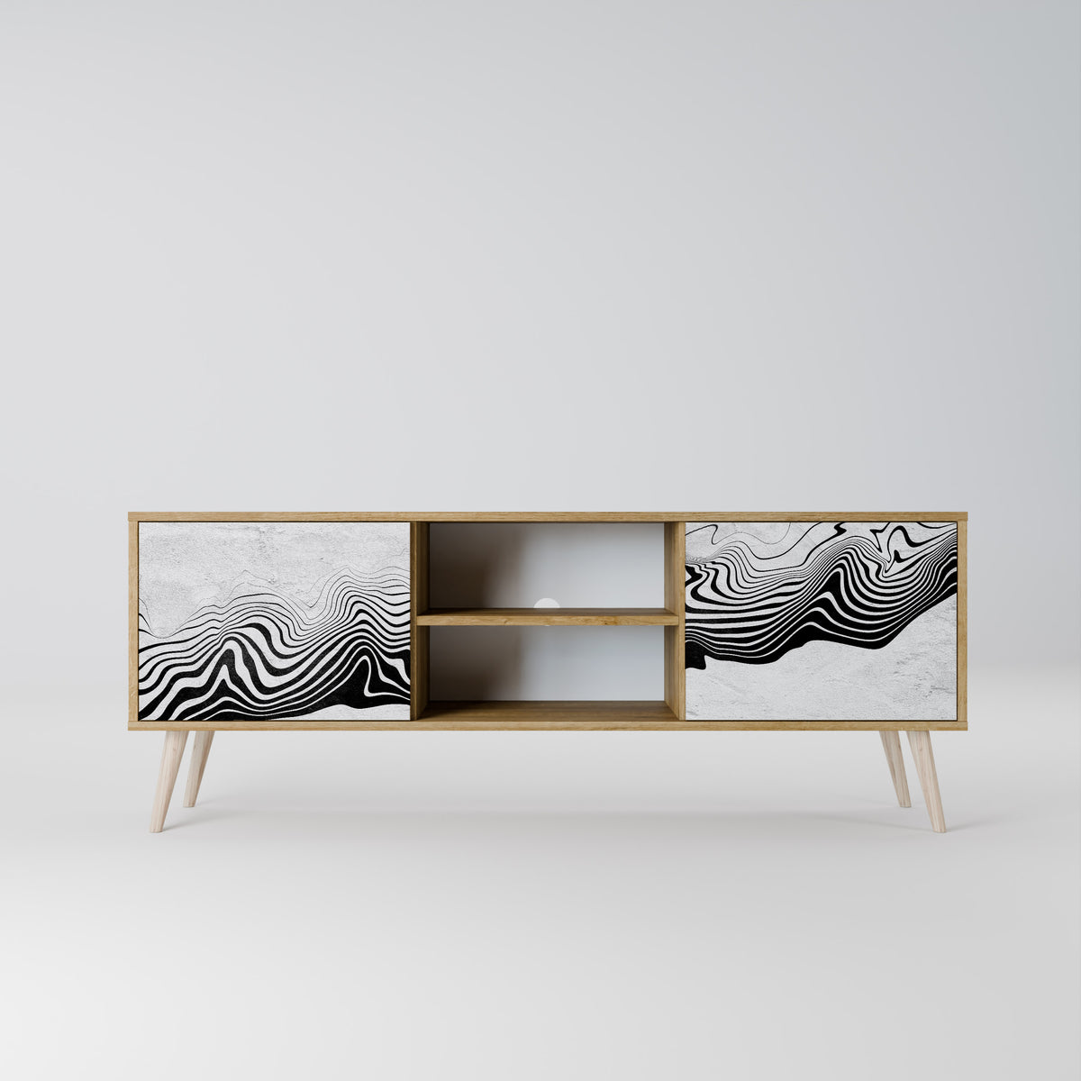 MONOCHROME MIRAGE Mueble de TV de 2 Puertas