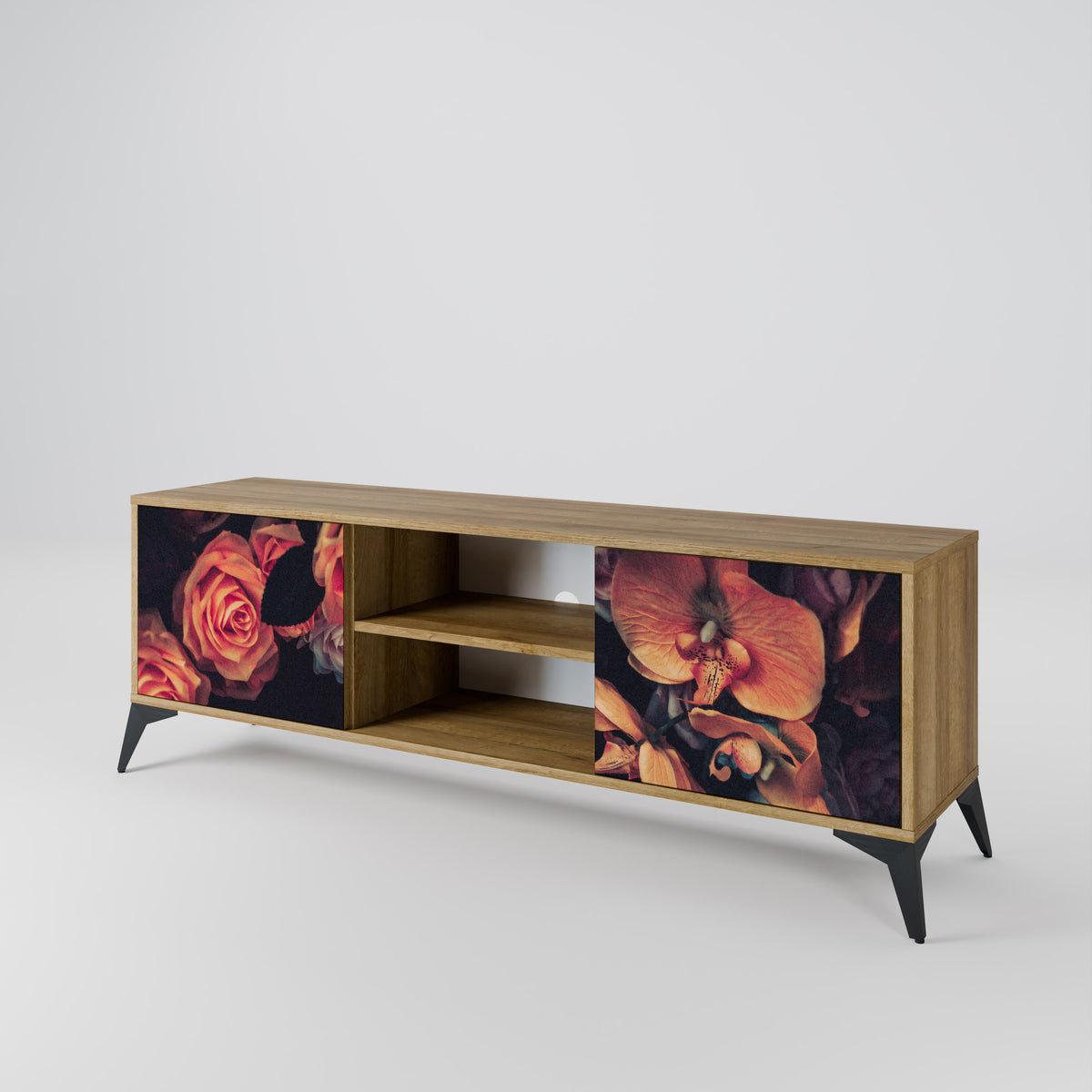 NEVERENDING BLOOM Mueble de TV de 2 Puertas