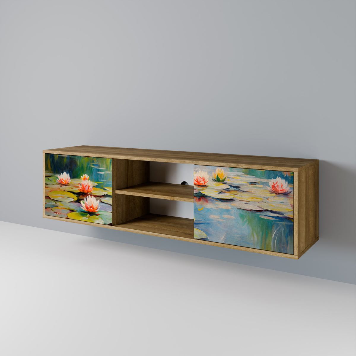 BLOOMING WATERS Mueble de TV de 2 Puertas