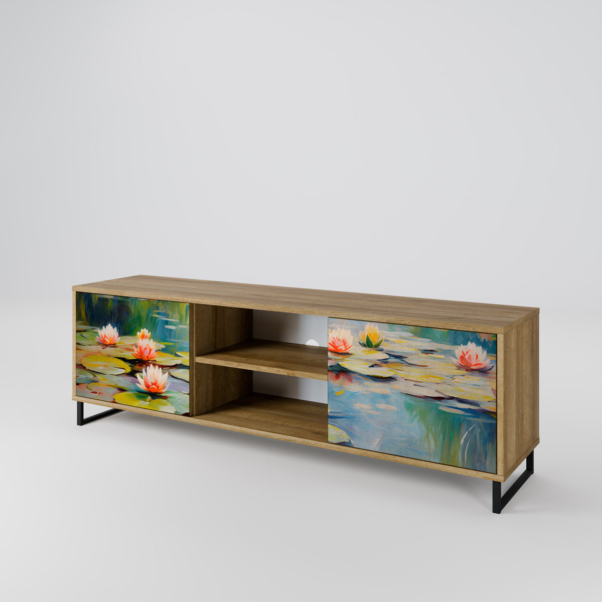 BLOOMING WATERS Mueble de TV de 2 Puertas