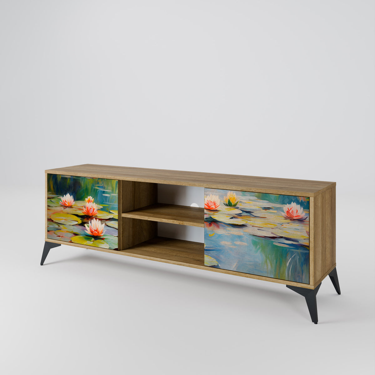 BLOOMING WATERS Mueble de TV de 2 Puertas
