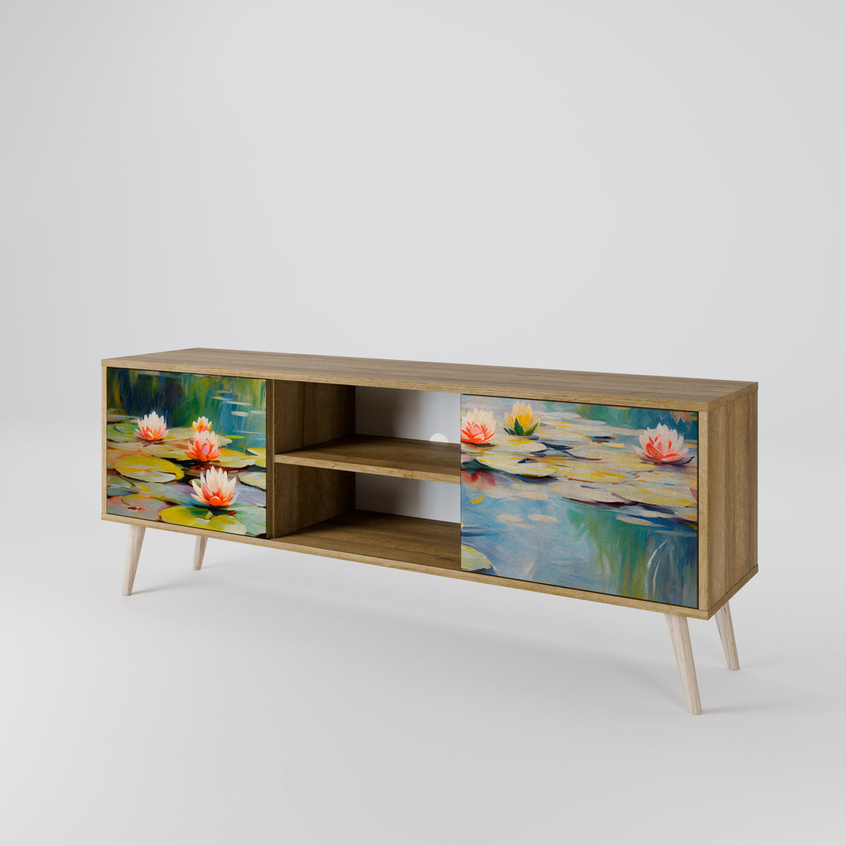 BLOOMING WATERS Mueble de TV de 2 Puertas