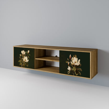 FLORAL NOIR Mueble de TV de 2 Puertas