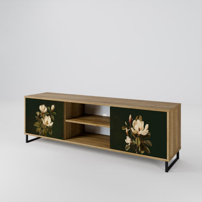 FLORAL NOIR Mueble de TV de 2 Puertas