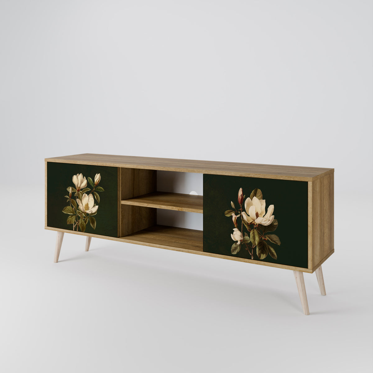 FLORAL NOIR Mueble de TV de 2 Puertas