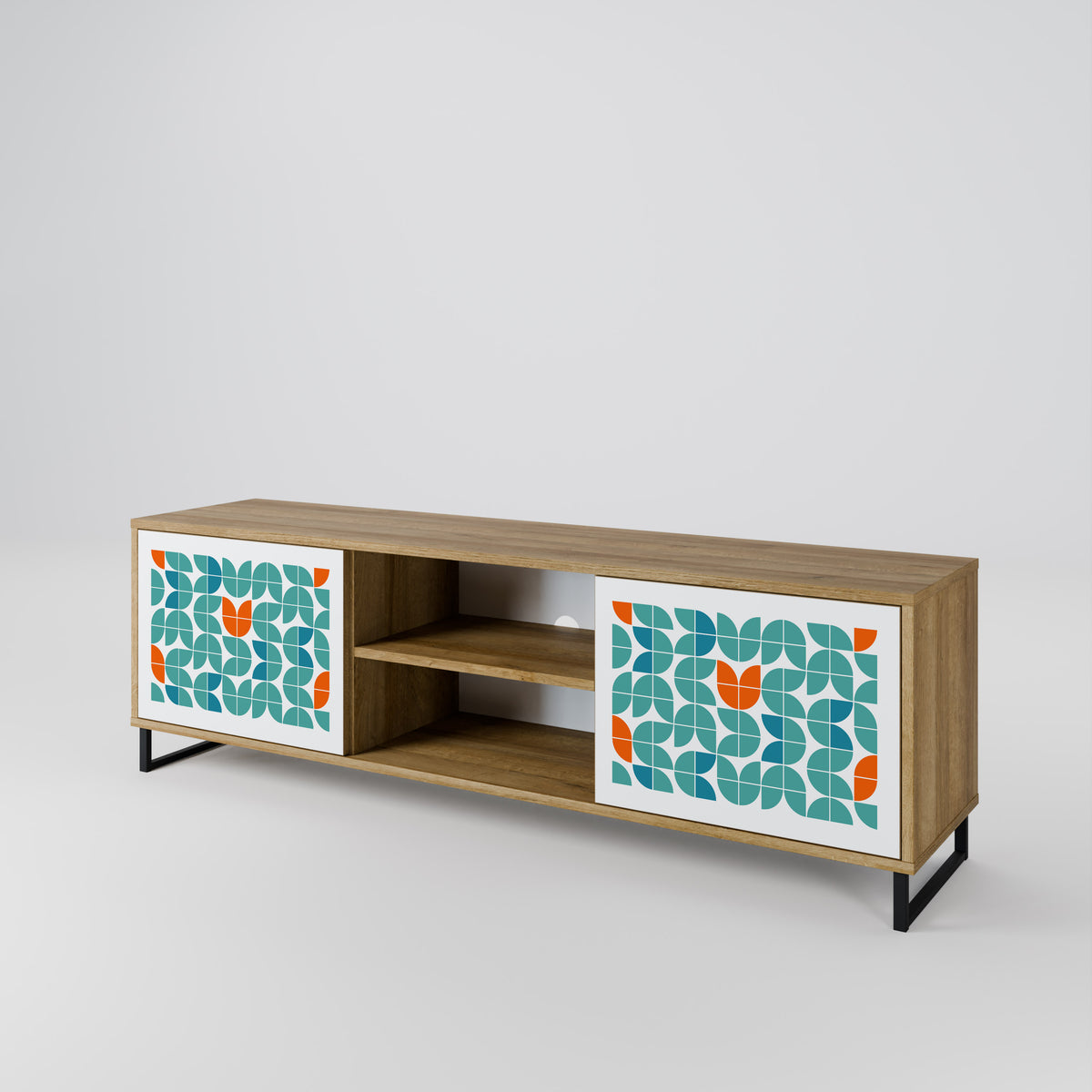 BE THE CHANGE Mueble de TV de 2 Puertas
