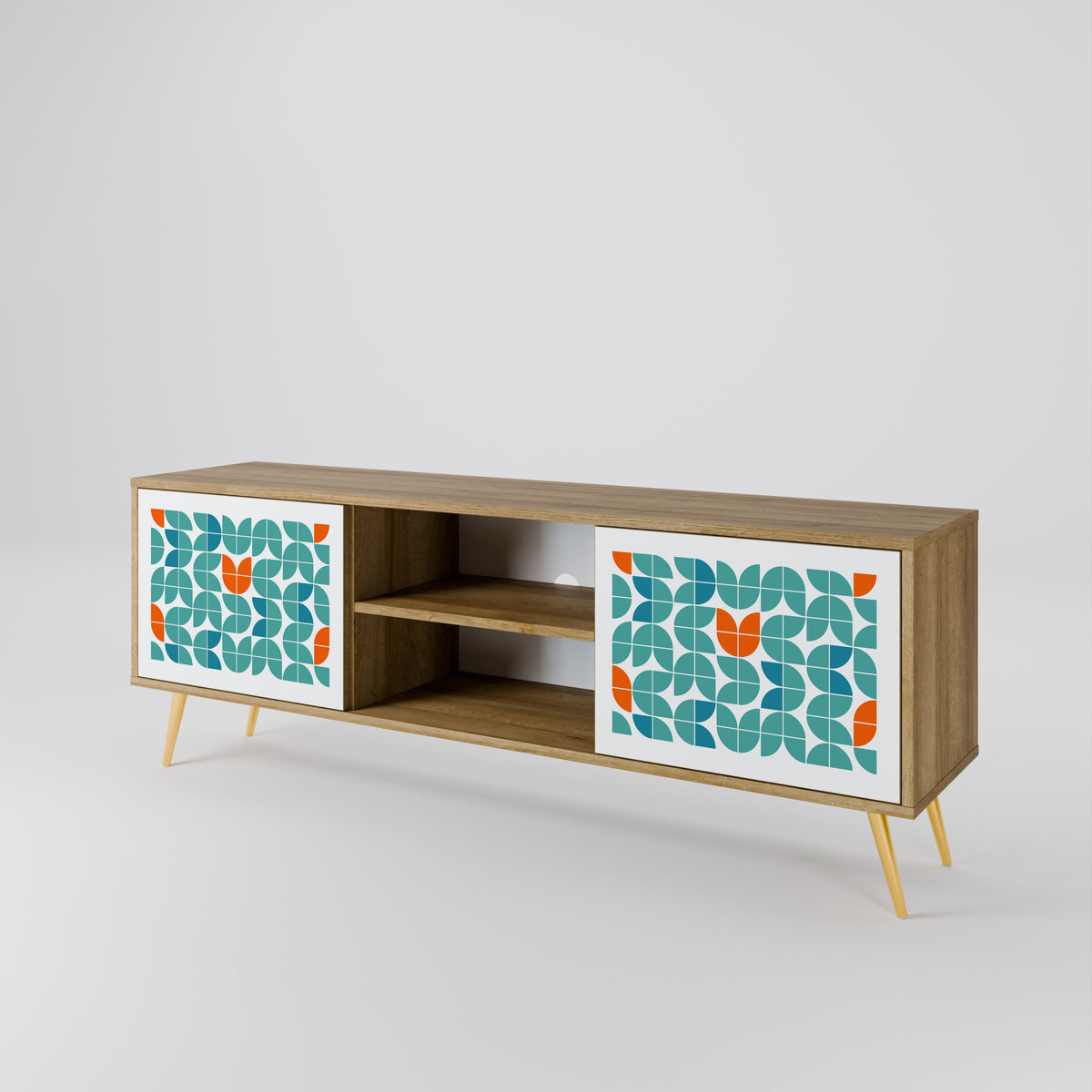 BE THE CHANGE Mueble de TV de 2 Puertas